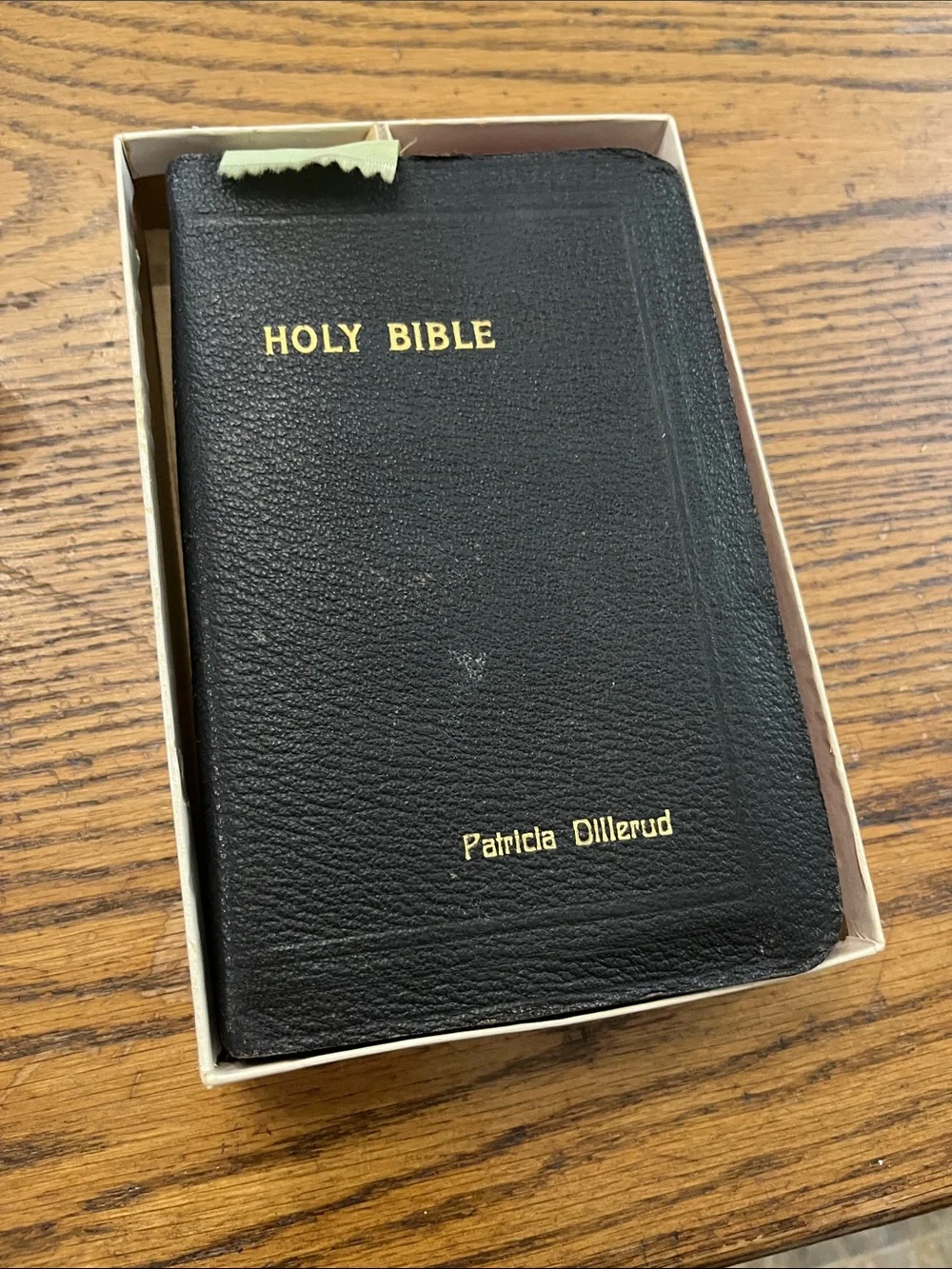 Vintage King James Black Holy Bible with Gold Lettering